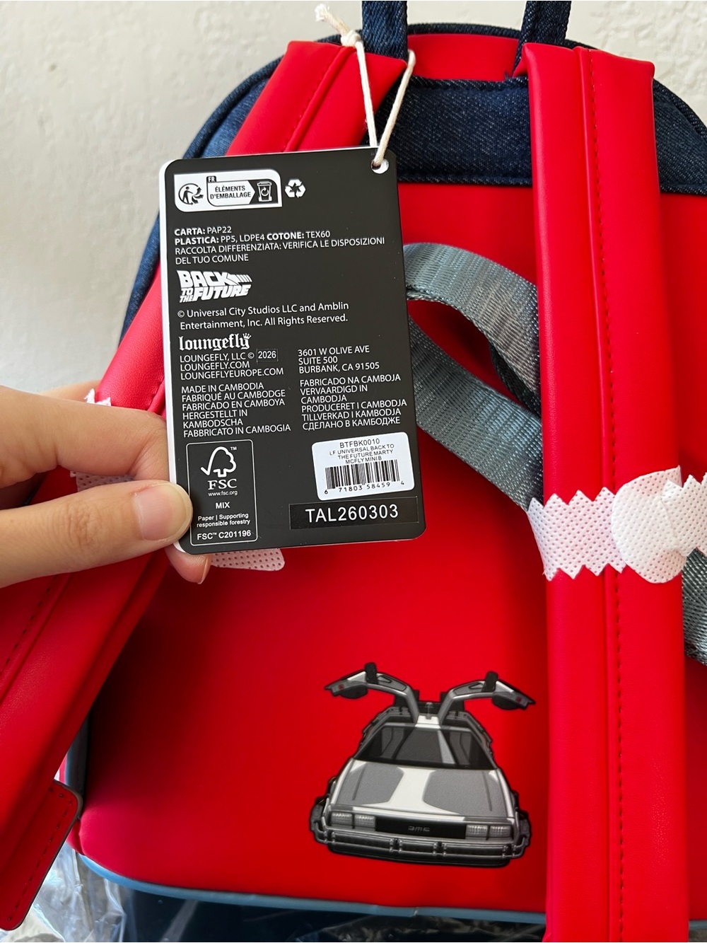 Loungefly Back to the Future Marty McFly Cosplay Mini Backpack - NWT - Picture 5 of 8